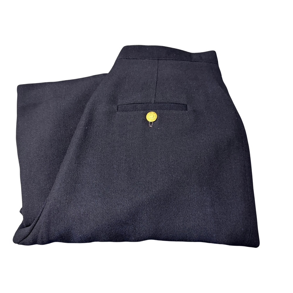 Lauren Ralph Lauren Trousers Womens 4P (25x27) Worsted Wool‎ Navy Blue Vintage